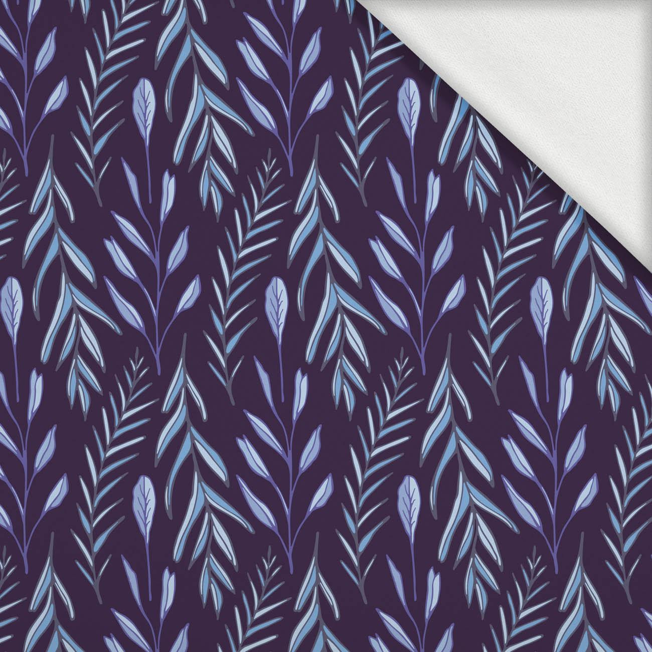 BLUE LEAVES pat. 4 - looped knit fabric with elastane ITY