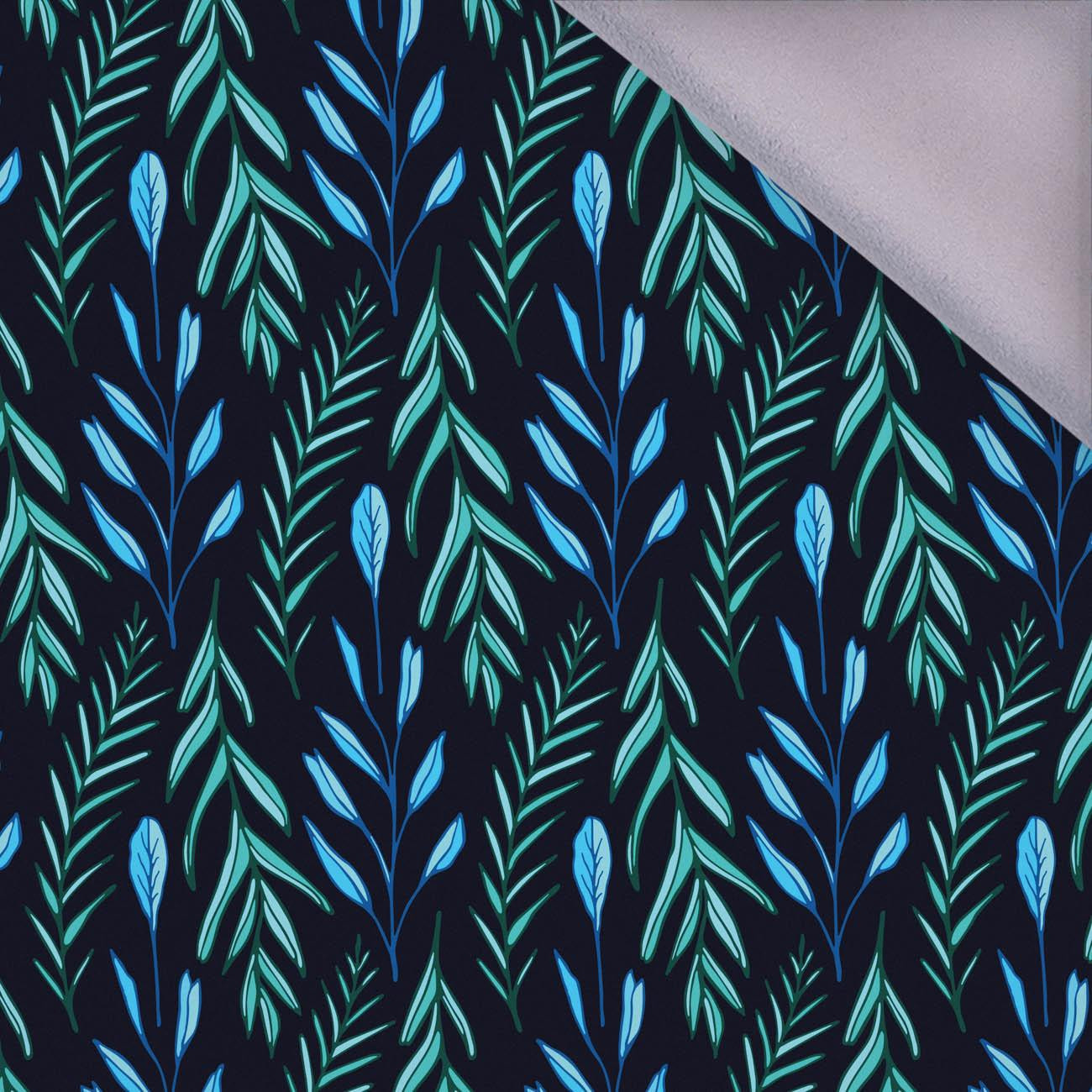 BLUE LEAVES pat. 3 / black - softshell