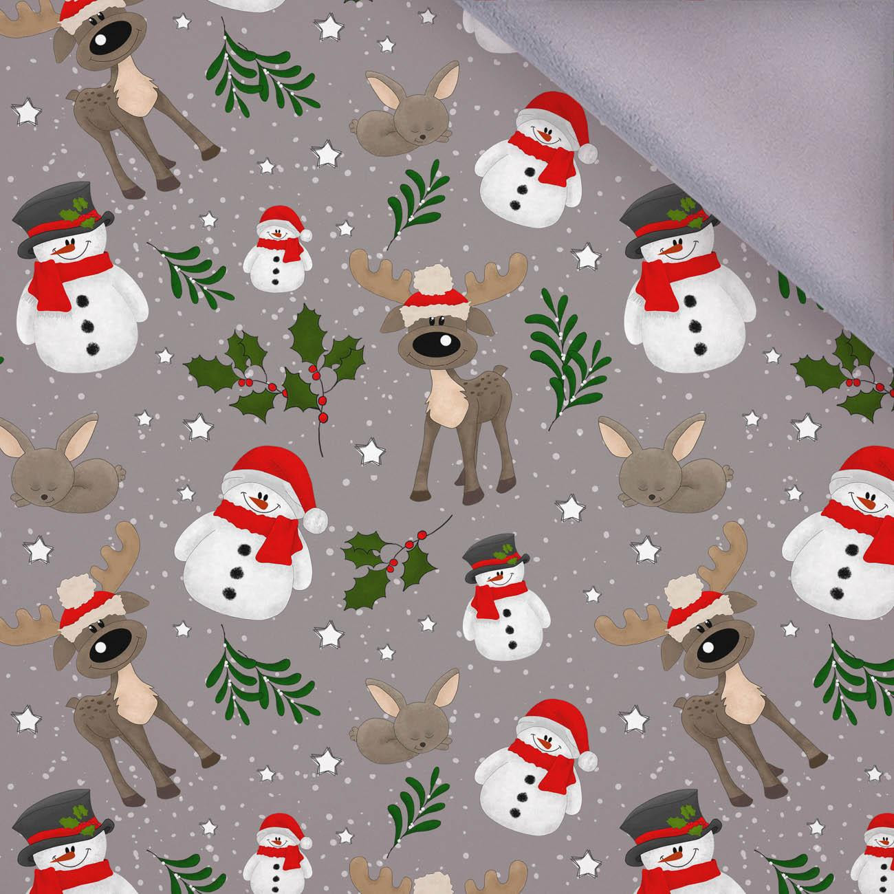 100CM SNOWMEN AND REINDEERS / grey (WINTER SQUAD) - softshell