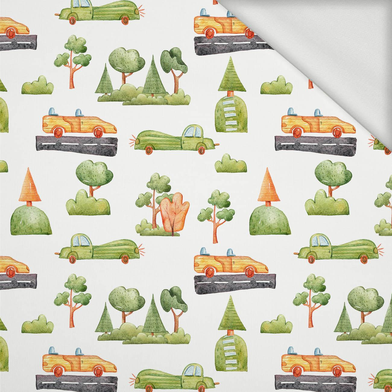 CARS IN PARK (CITY WORLD) - looped knit fabric