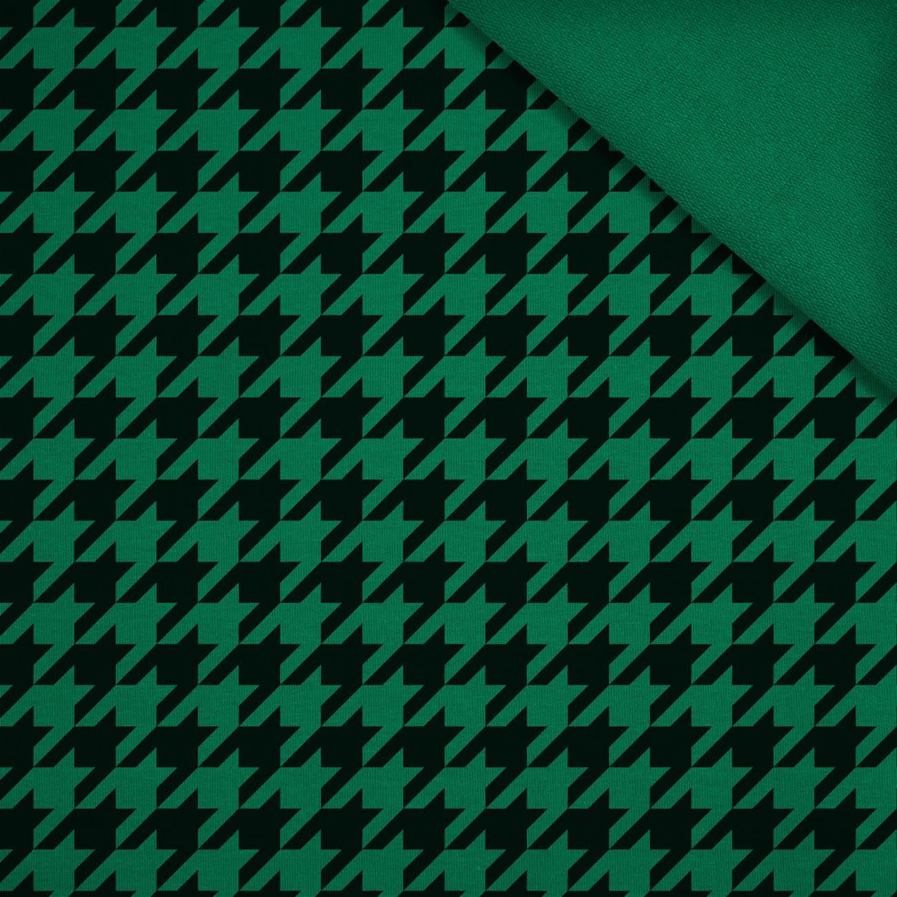 BLACK HOUNDSTOOTH / B-27 - green - looped knitwear 