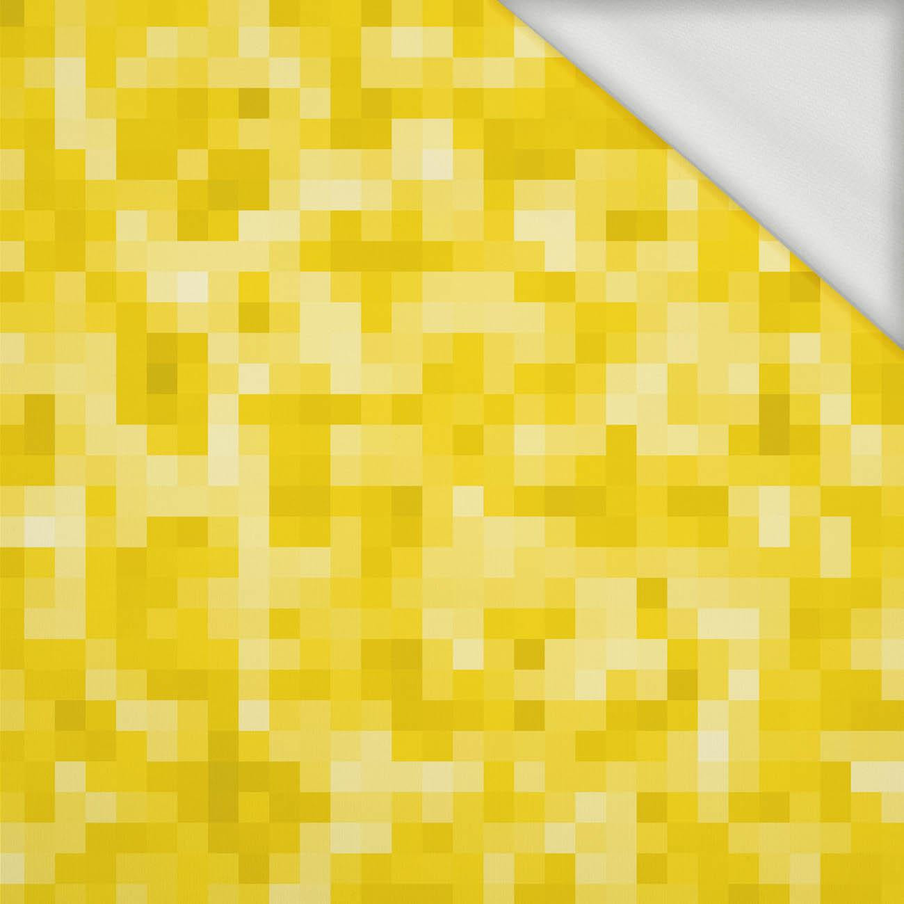 PIXELS pat. 2 / lemon - looped knit fabric