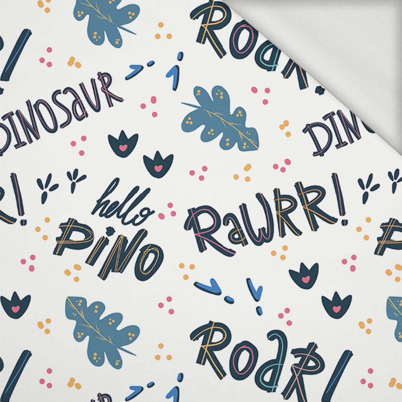 DINO / SIGNS  - looped knit fabric