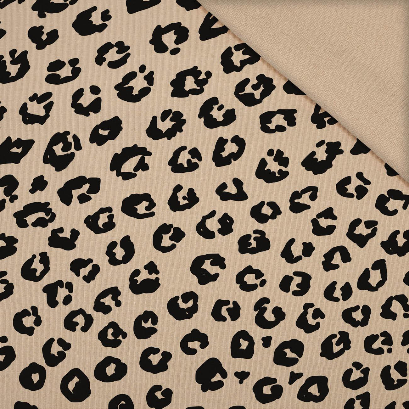 SPOTS PAT. 2 / beige - looped knit fabric