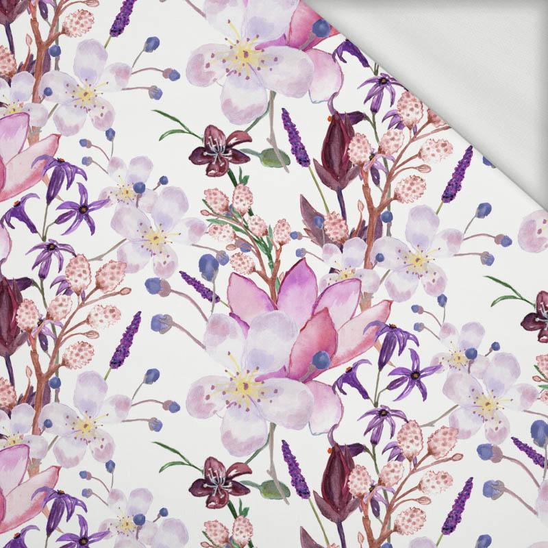 APPLE BLOSSOM AND MAGNOLIAS PAT. 1 (BLOOMING MEADOW) - looped knit fabric