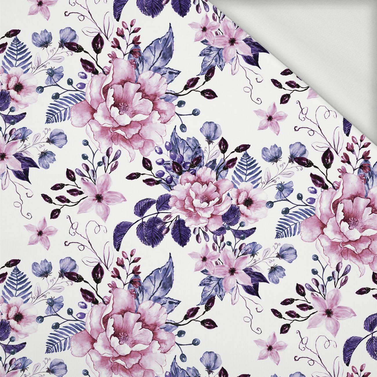 WILD ROSE FLOWERS PAT. 1 (BLOOMING MEADOW) (Very Peri) - looped knit fabric