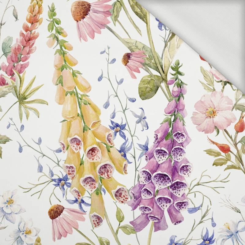 FLOWERS / bellflowers - looped knit fabric