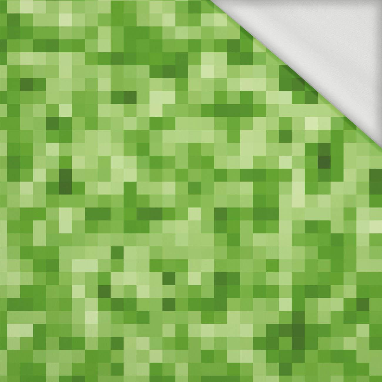 PIXELS pat. 2 / lime - looped knit fabric