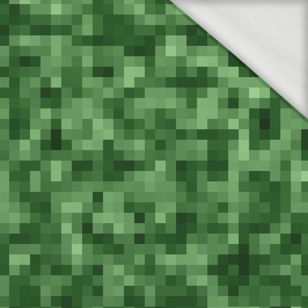 PIXELS pat. 2 / olive - looped knit fabric