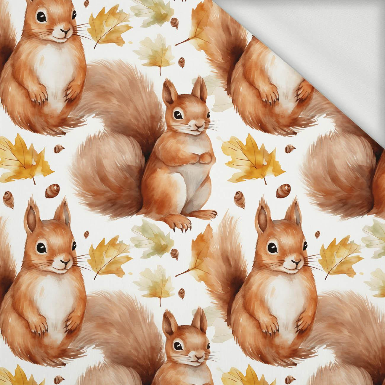 150CM PASTEL SQUIRREL - looped knit fabric