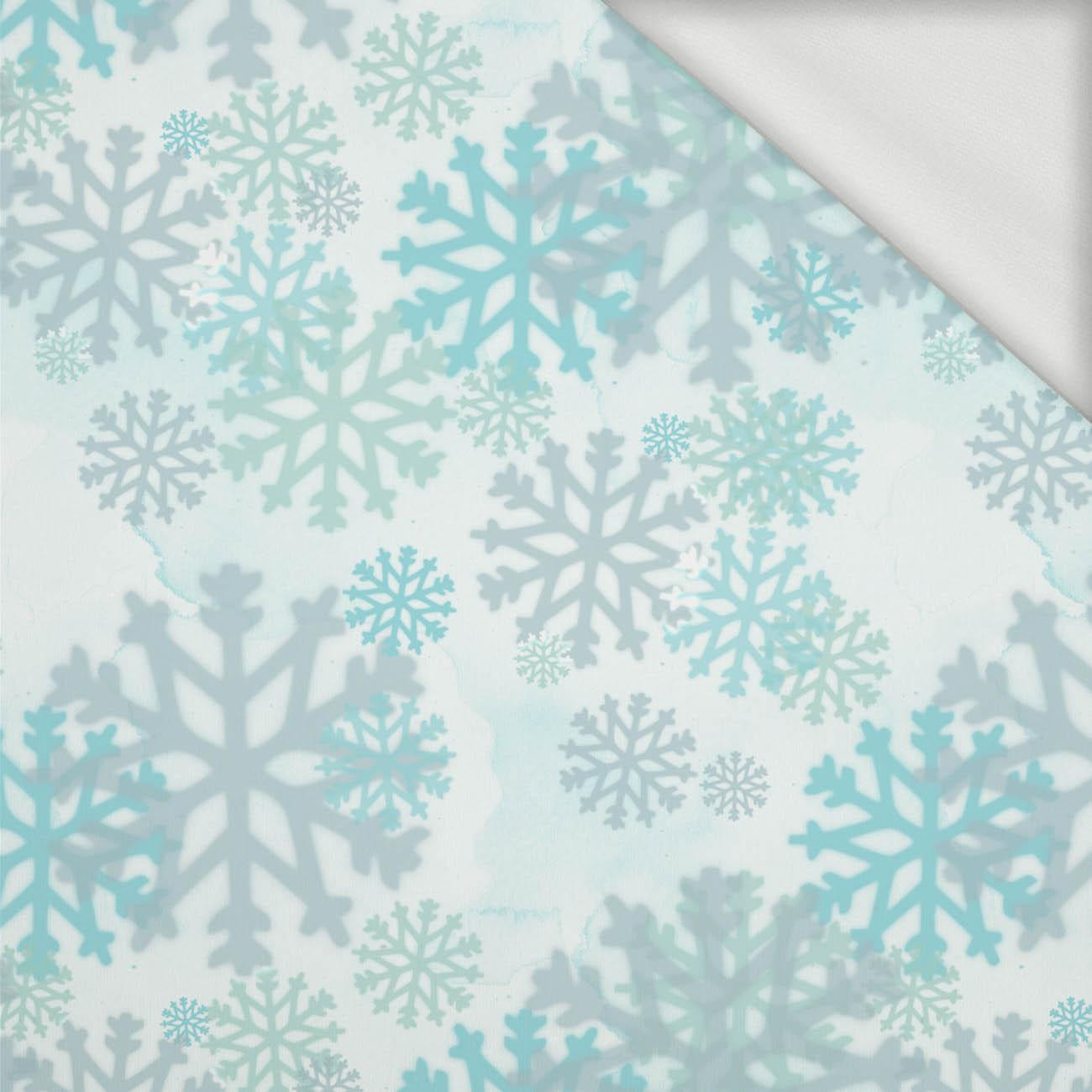 SNOWFLAKES pat. 4 (WINTER IN THE CITY) - looped knit fabric