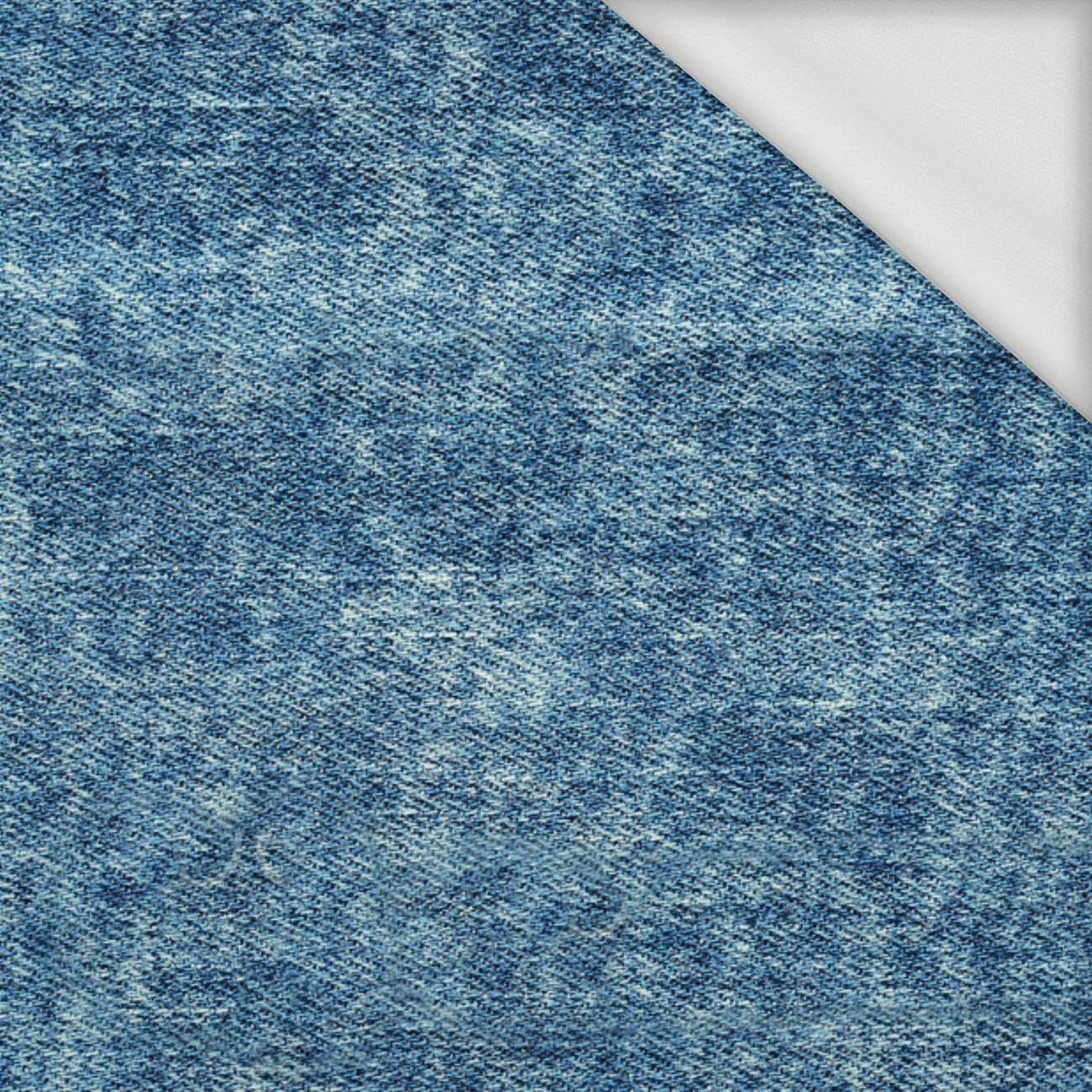 VINTAGE LOOK JEANS (Altantic Blue) - looped knit fabric