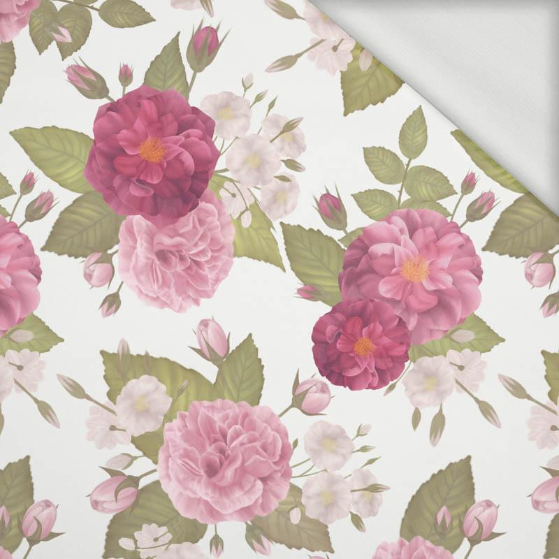 ROSE GARDEN / white - looped knit fabric