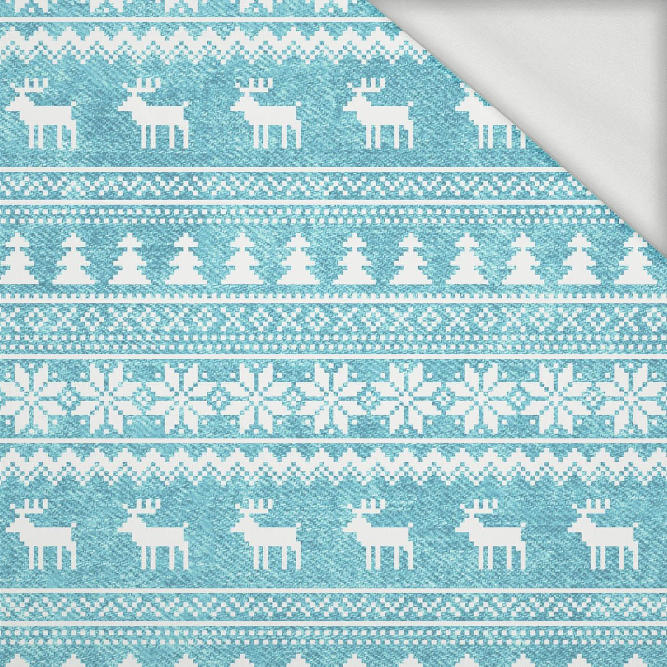 REINDEERS PAT. 2 / ACID WASH SEA BLUE - looped knit fabric