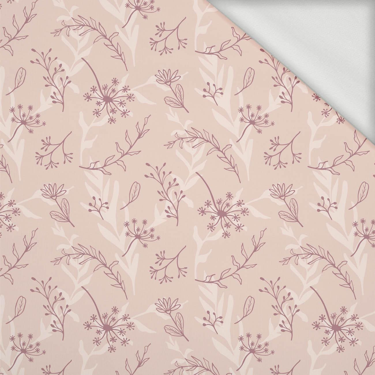 PINK LEAVES PAT. 2 - looped knit fabric
