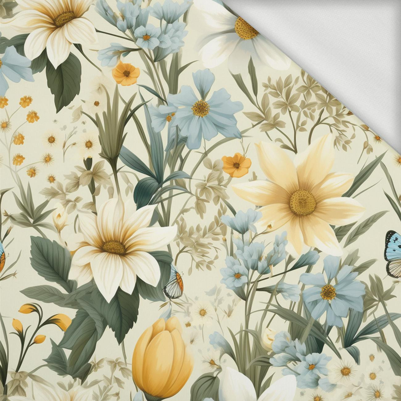 SPRING FLOWERS PAT. 3 - looped knit fabric