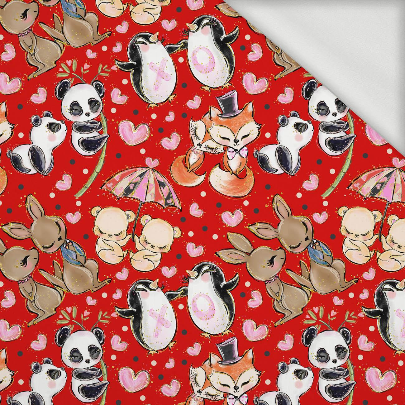 LITTLE ANIMALS IN LOVE pat. 2 - looped knit fabric