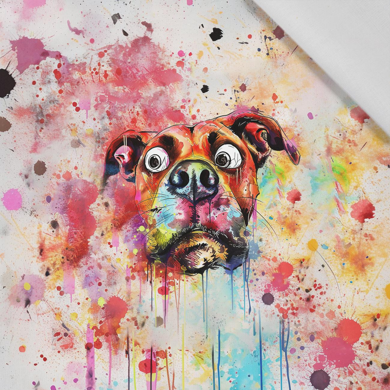 CRAZY DOG - panel (60cm x 50cm) Cotton woven fabric