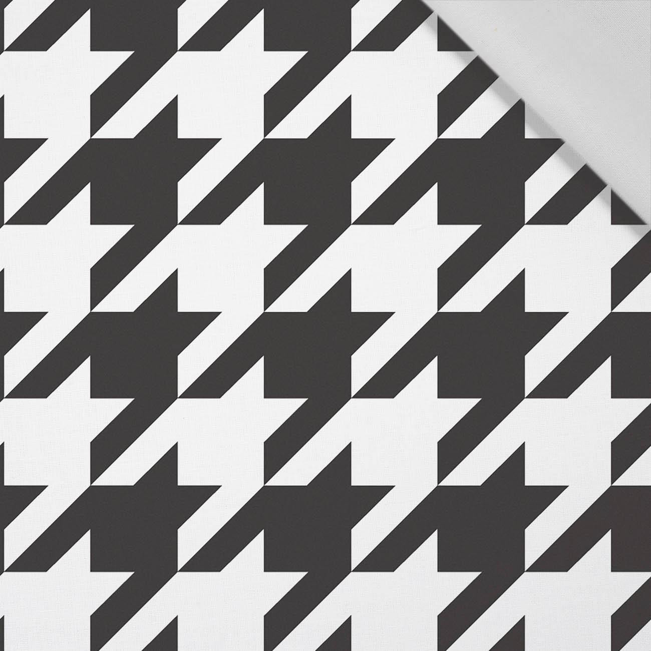 BLACK HOUNDSTOOTH (big) / WHITE - Cotton woven fabric