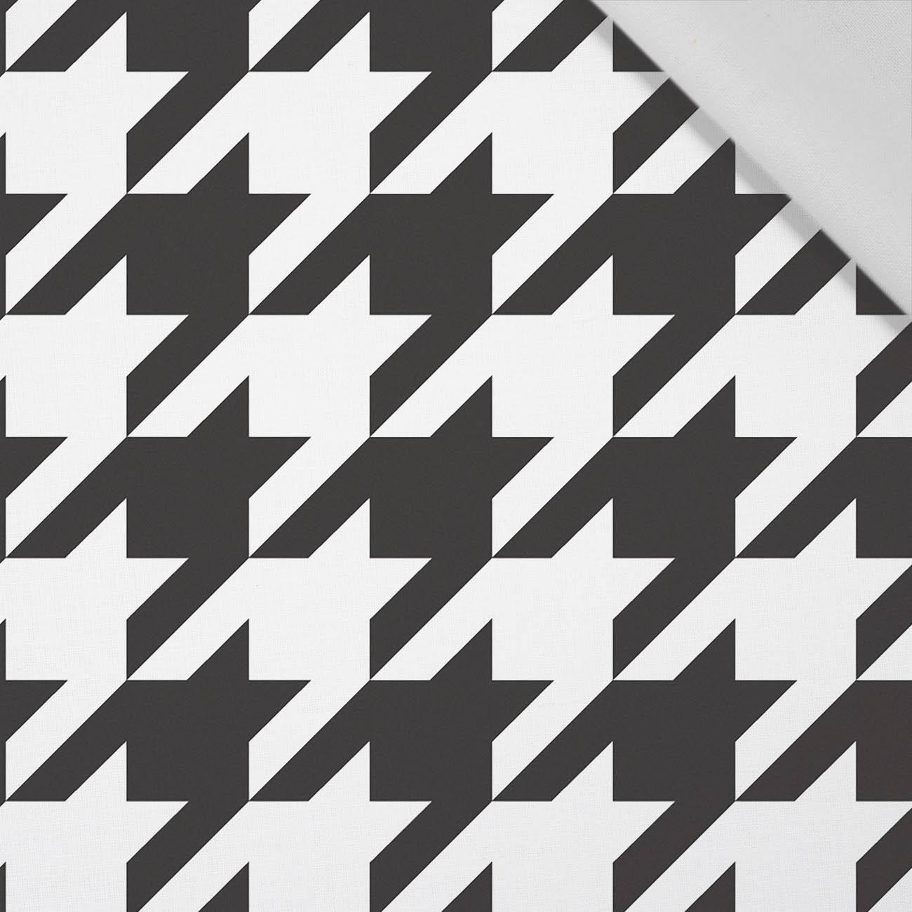 50cm BLACK HOUNDSTOOTH (big) / WHITE - Cotton woven fabric