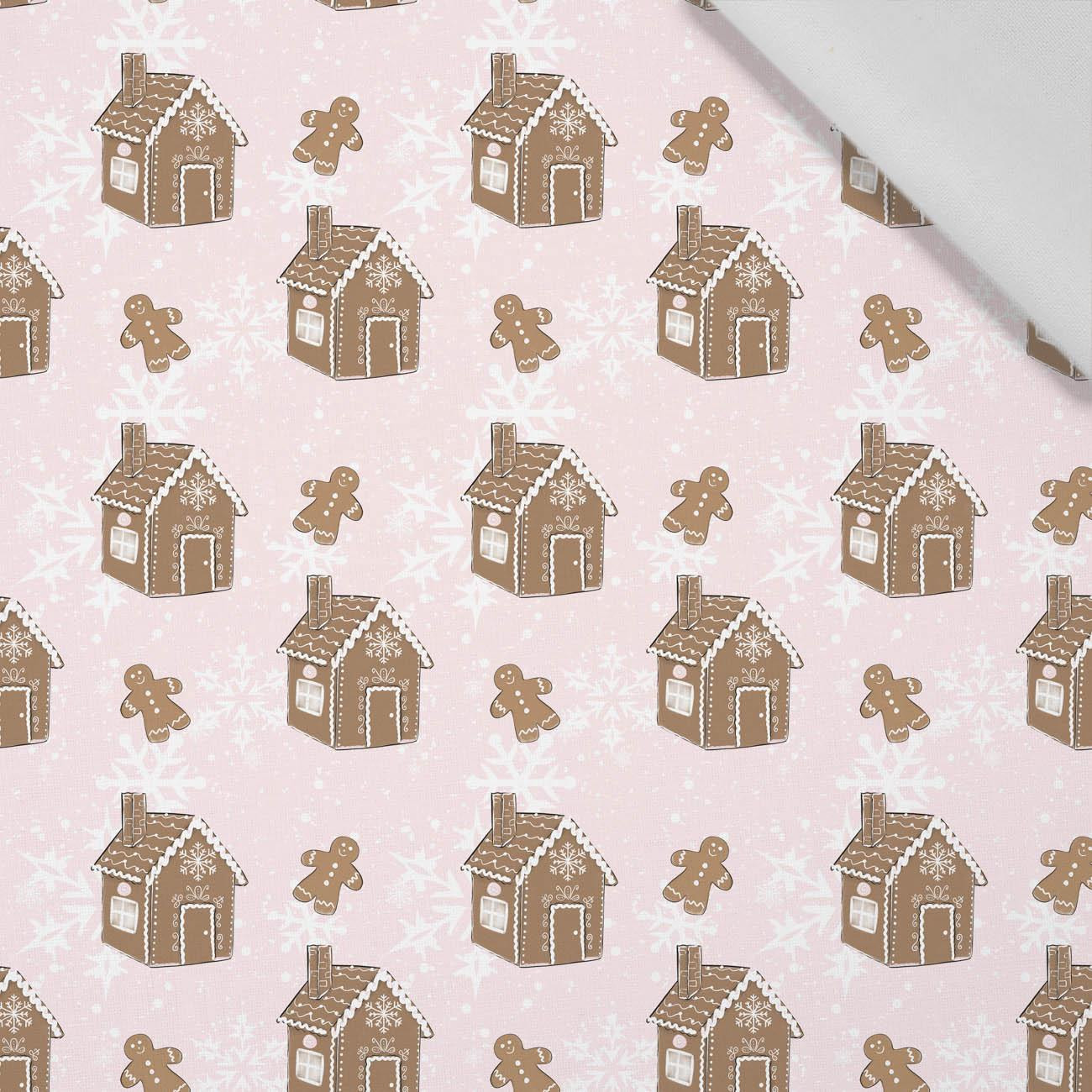 GINGERBREAD HOUSE pat. 2 (WINTER)  - Cotton woven fabric