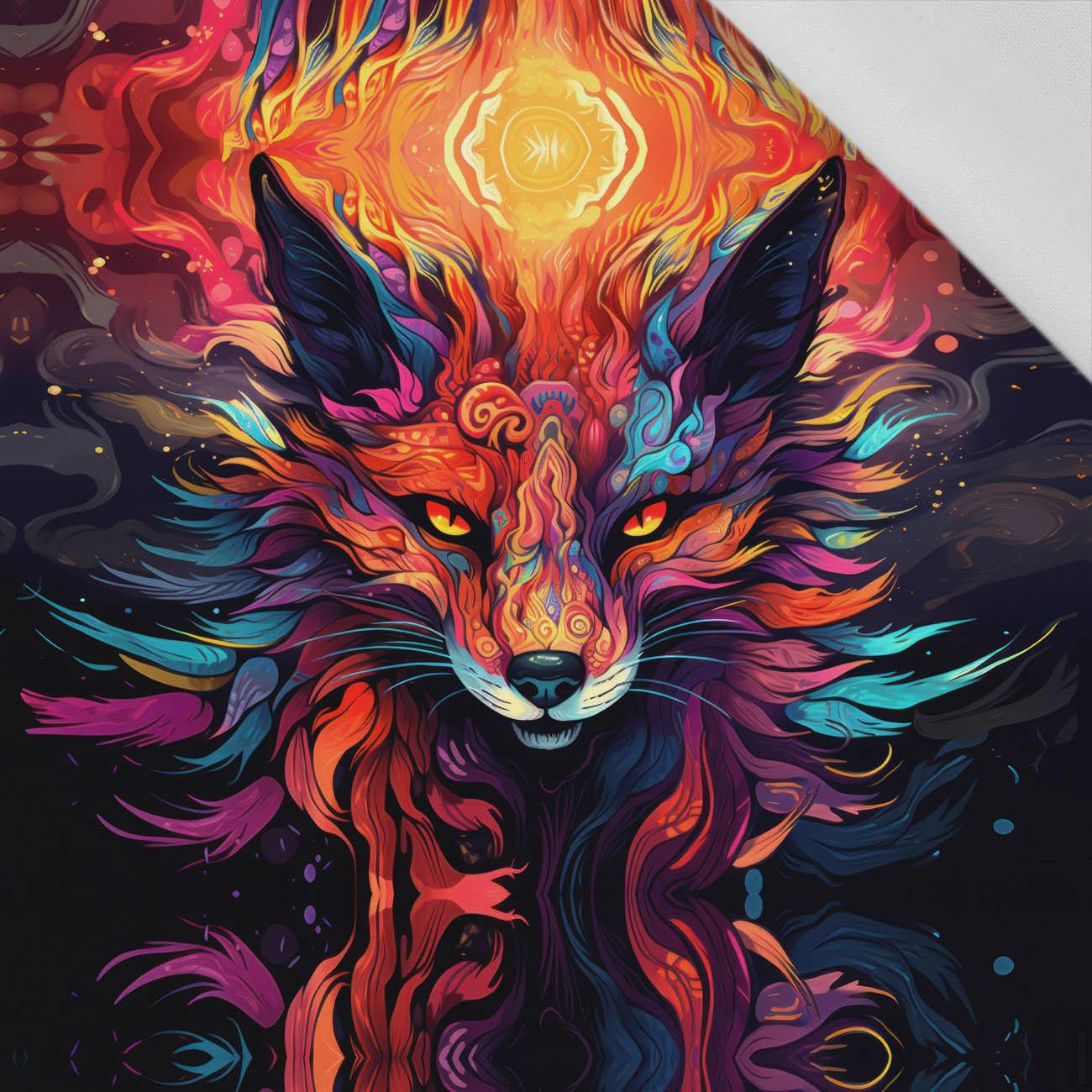 COLORFUL FOX - panel (60cm x 50cm) Cotton woven fabric