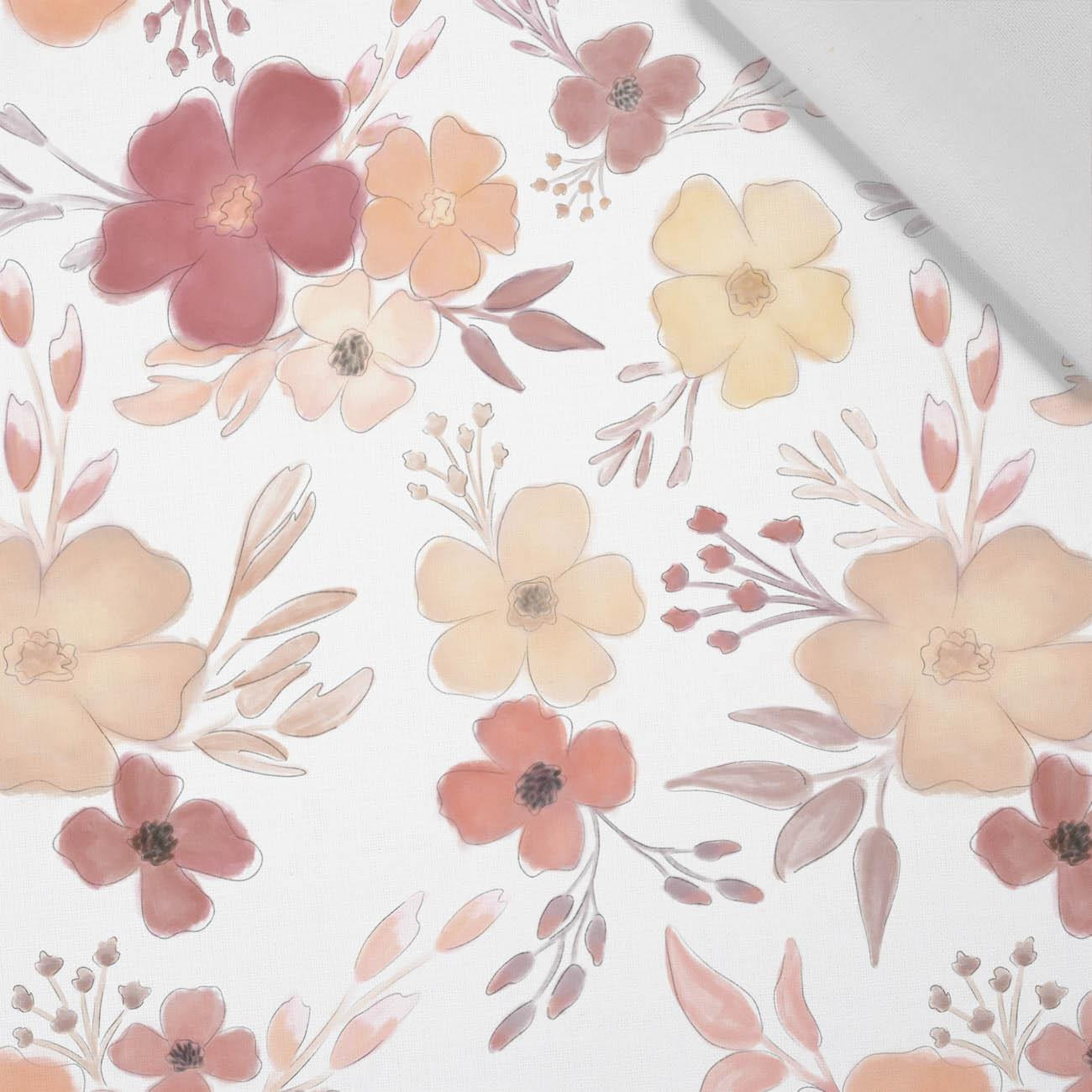 PAINTED FLOWERS pat. 2 - Cotton woven fabric