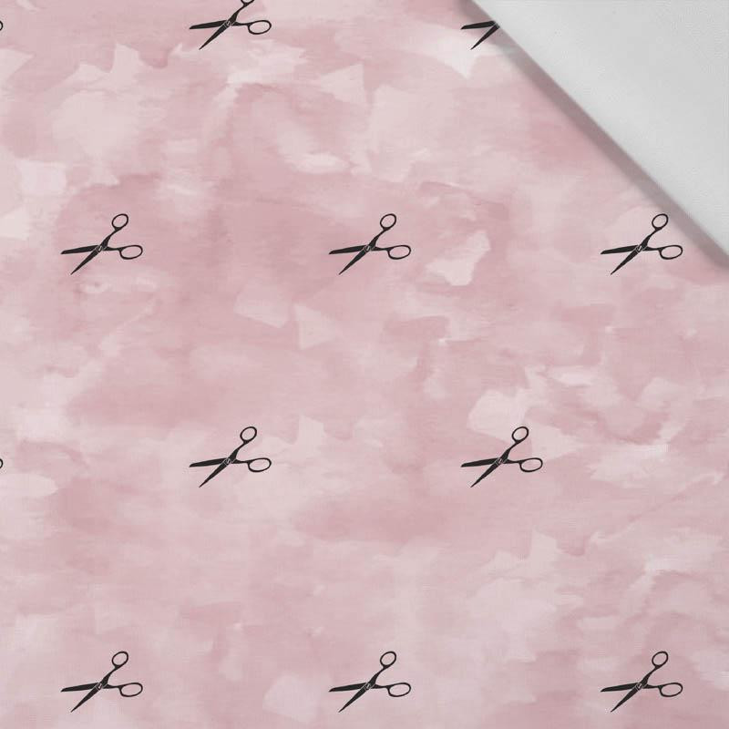 SCISSORS (minimal) / CAMOUFLAGE pat. 2 (rose quartz) - Cotton woven fabric