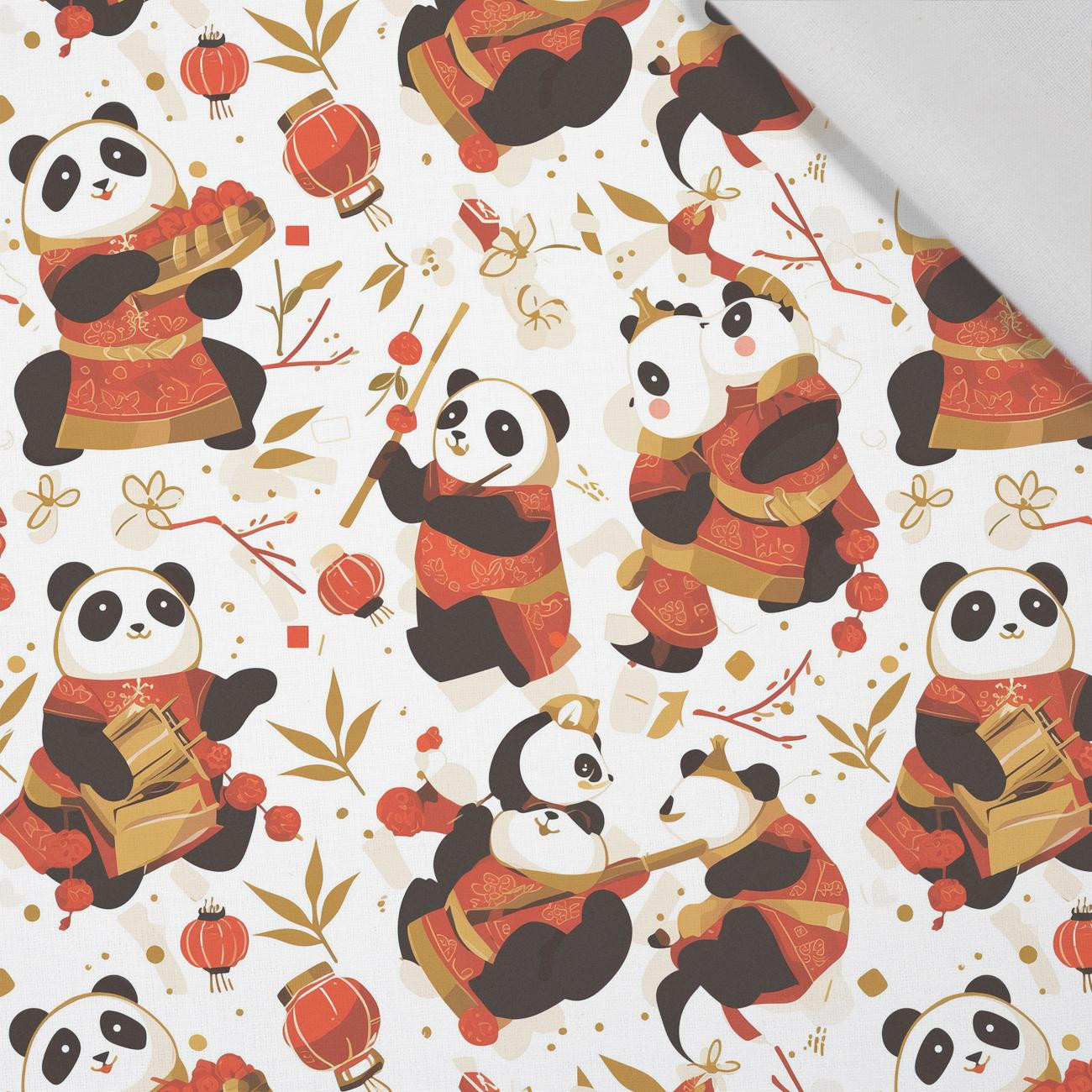 CHINESE PANDAS - Cotton woven fabric