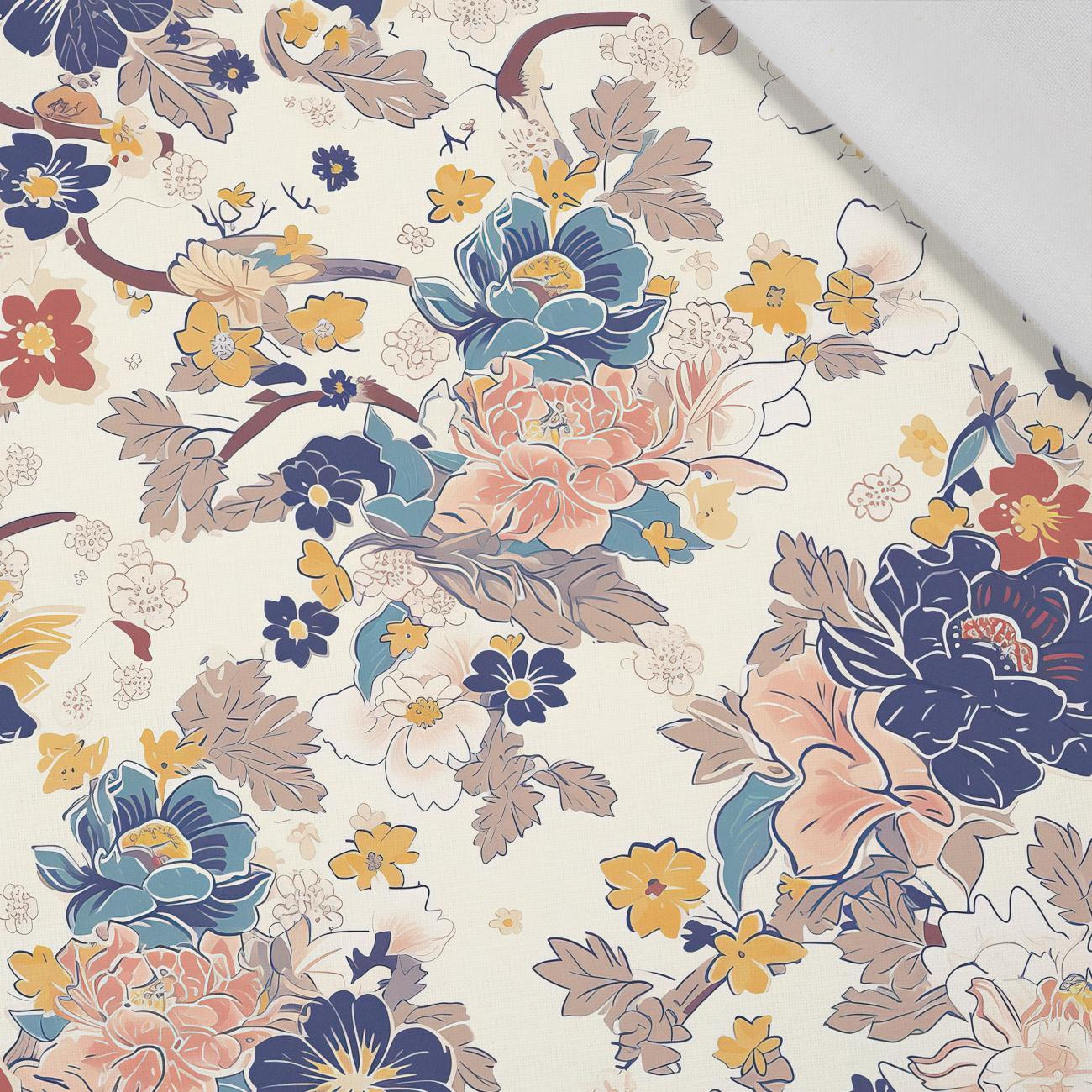 MIX FLOWERS - viscose woven fabric