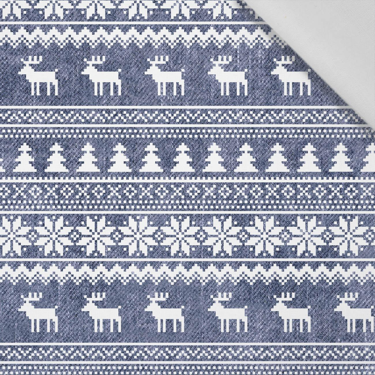 REINDEERS PAT. 2 / ACID WASH DARK BLUE - Cotton woven fabric