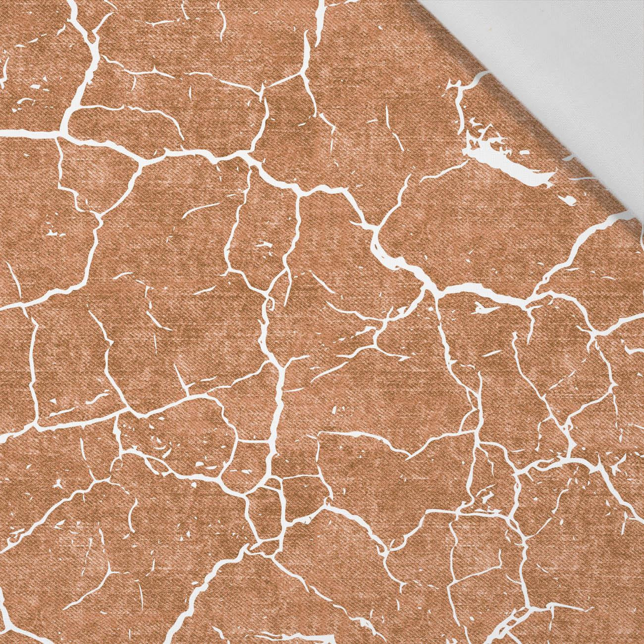 SCORCHED EARTH (white) / ACID WASH (caramel) - Cotton woven fabric
