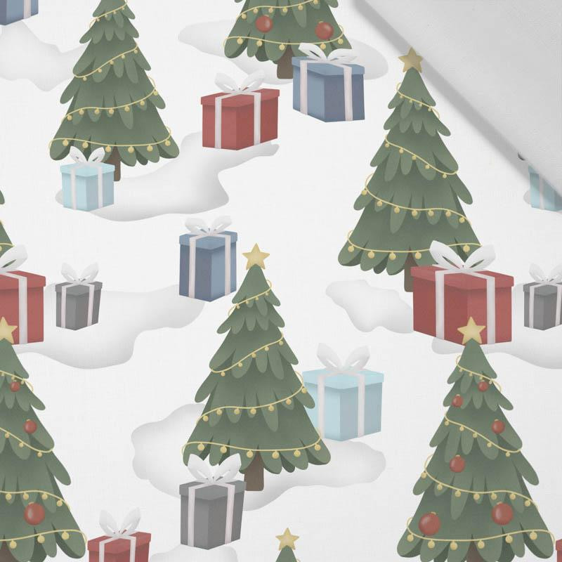 PRESENTS UNDER CHRISTMAS TREES (IN THE SANTA CLAUS FOREST) - Cotton woven fabric
