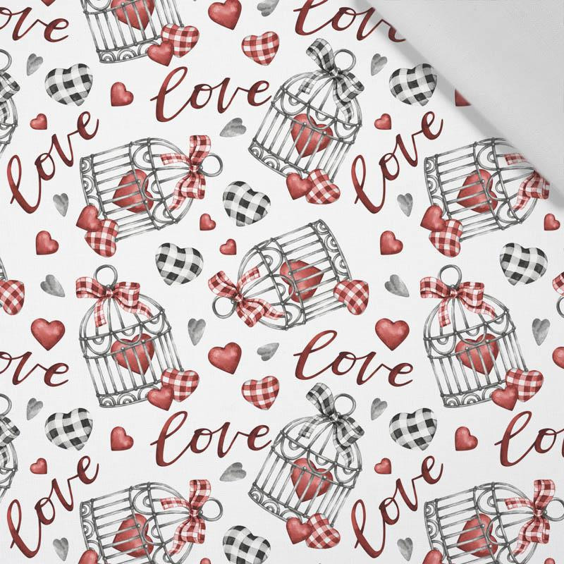 VALENTINE'S MIX PAT. 3 (CHECK AND ROSES) - Cotton woven fabric