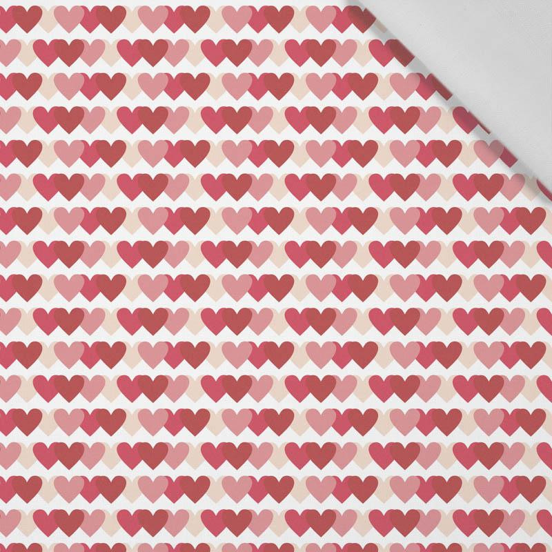 VALENTINE'S HEARTS pat. 3 / white (VALENTINE'S MIX) - Cotton woven fabric