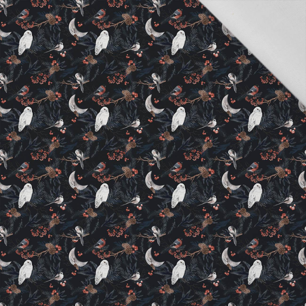 WINTER BIRDS pat. 2 (WINTER IN PARK) - Cotton woven fabric