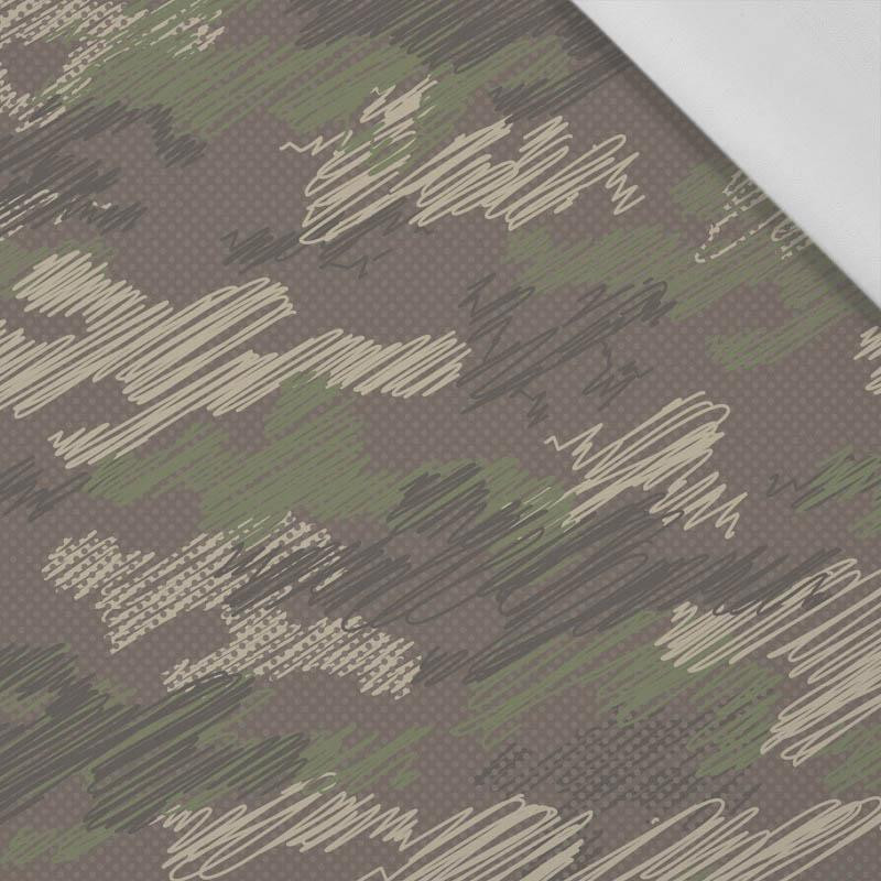 CAMOUFLAGE - scribble / brown - Cotton woven fabric