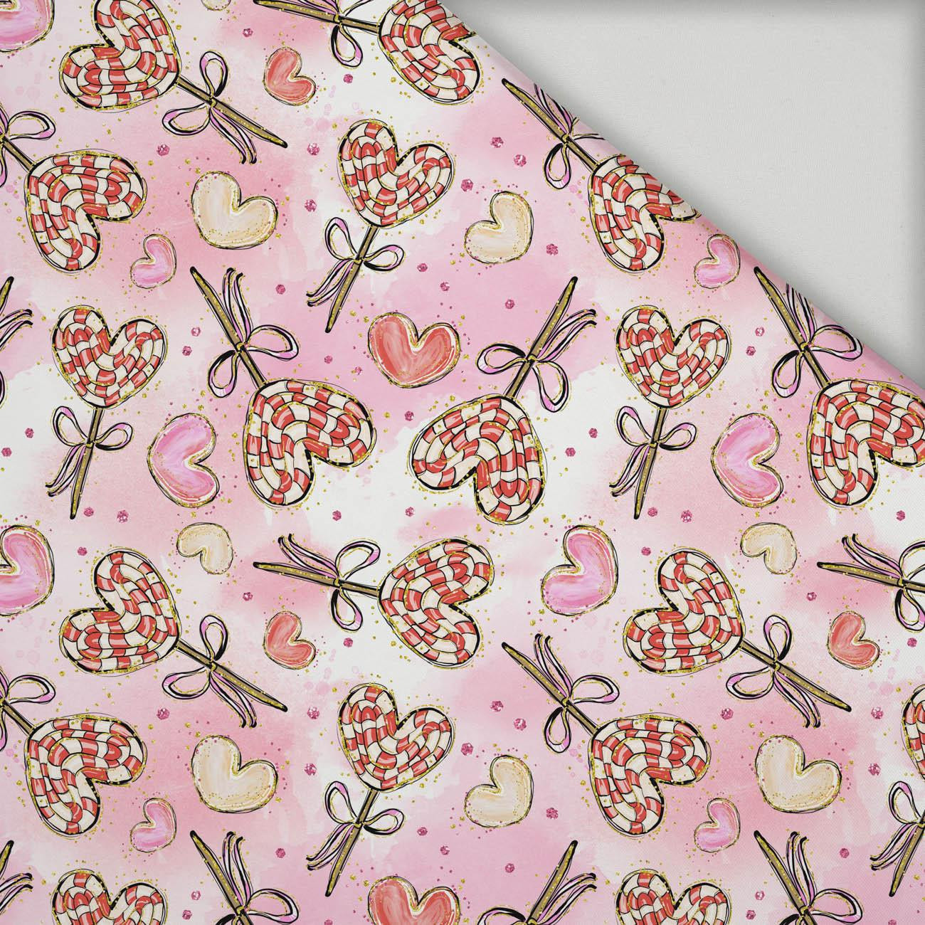 HEARTS (LOLLIPOPS) pat. 2 - Cotton woven fabric