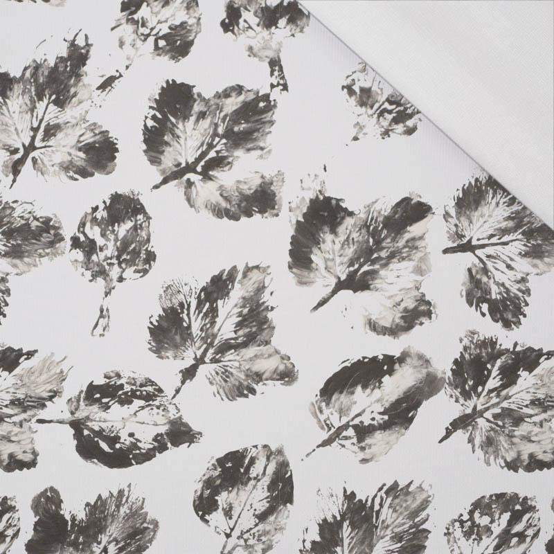 45cm GREY LEAVES - single jersey with elastane 