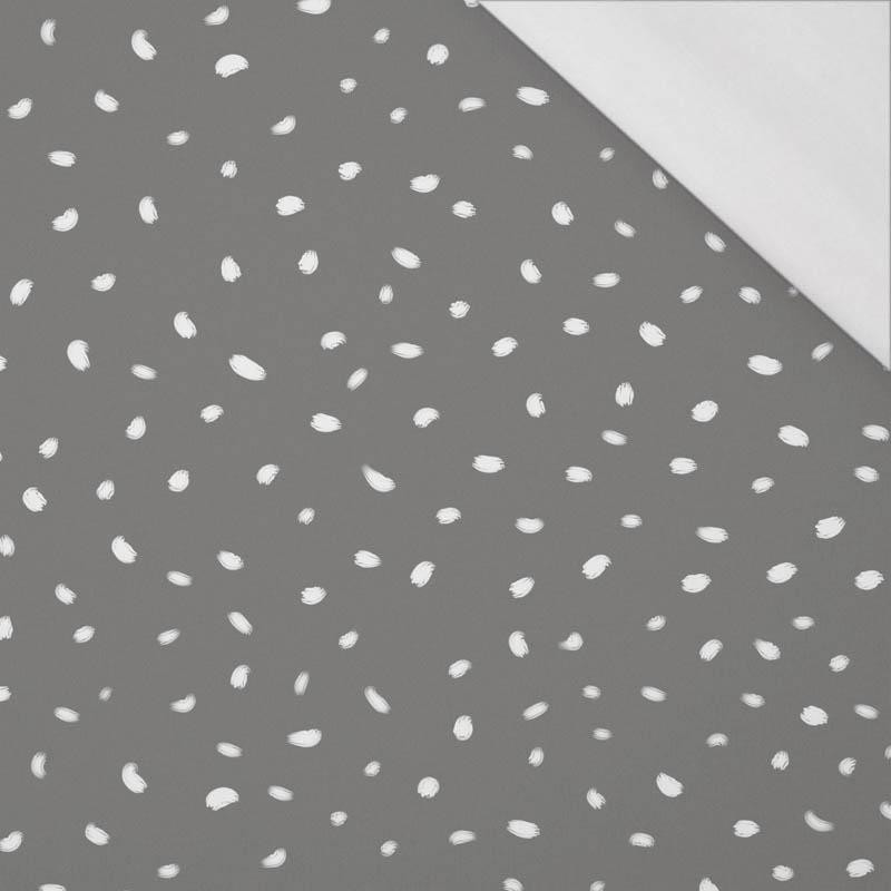 50cm  - WHITE TRACES / dark grey (MAGICAL CHRISTMAS FOREST) - single jersey 