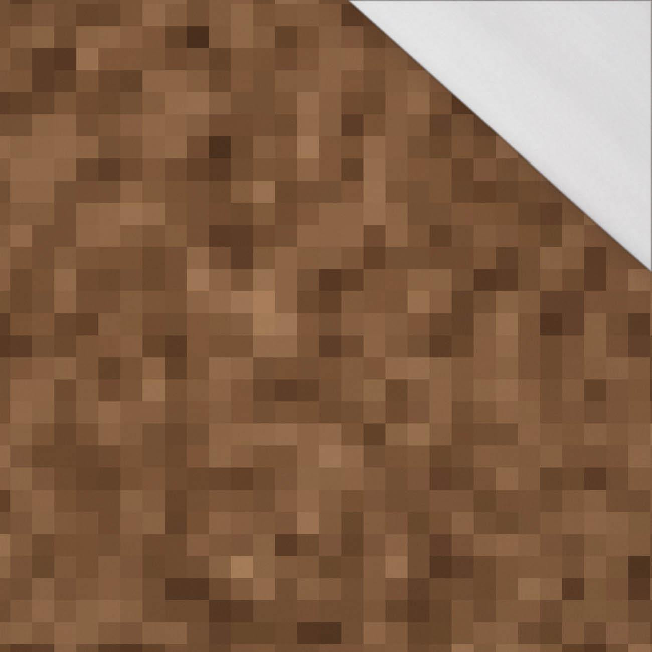 PIXELS pat. 2 / brown - single jersey with elastane 