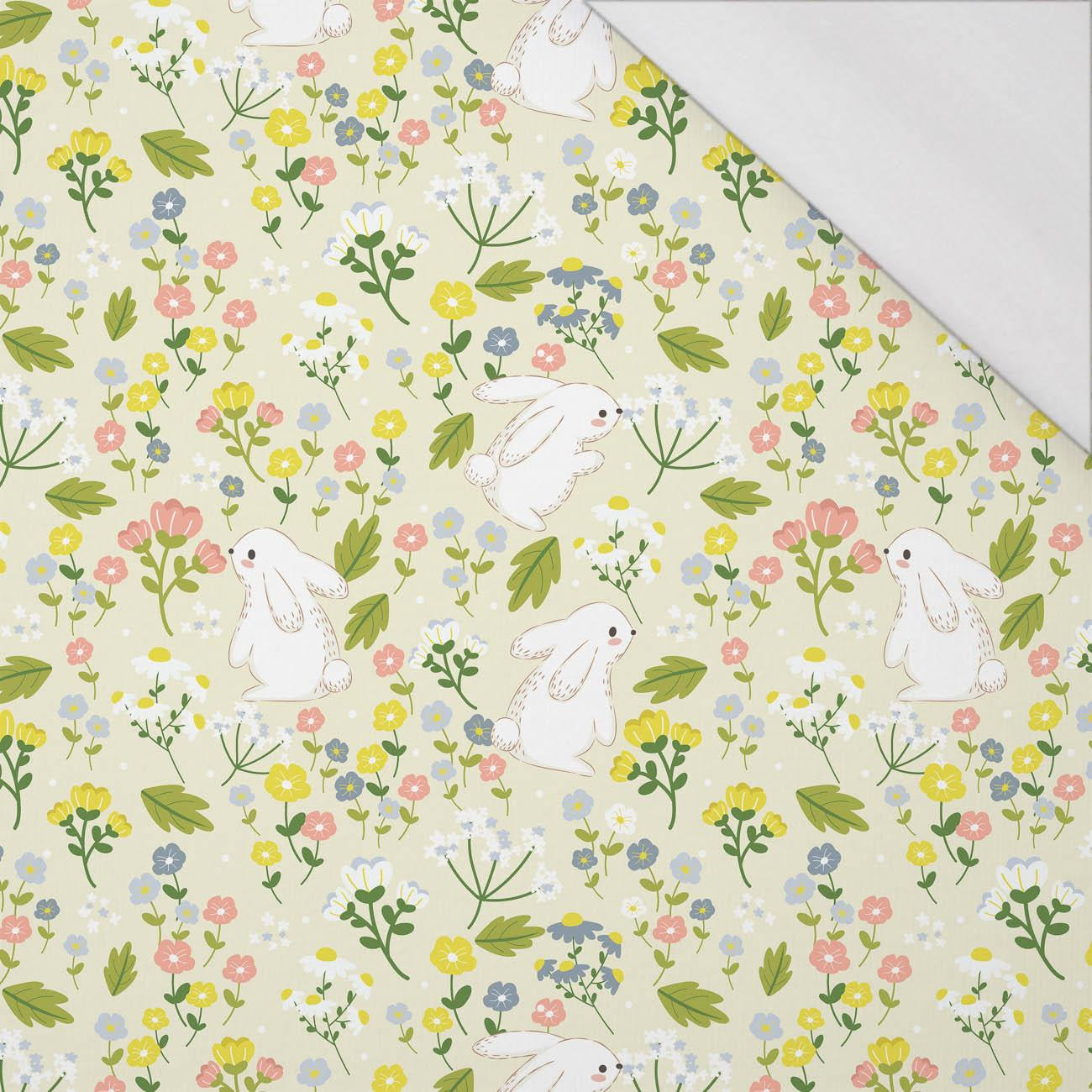 BUNNIES ON A MEADOW  - single jersey with elastane 