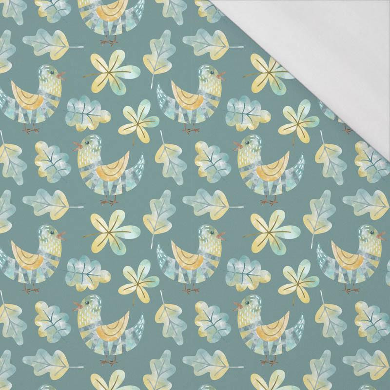 BIRDS AND LEAVES (FOREST ANIMALS) - single jersey with elastane 