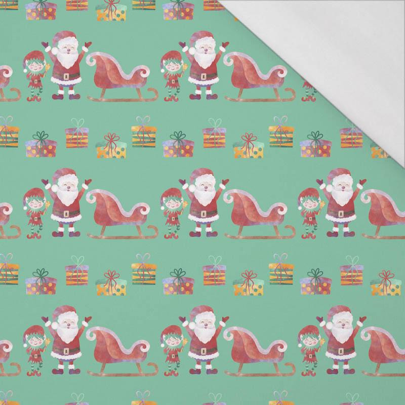 SANTA AND SLEIGH (CHRISTMAS FRIENDS) - single jersey with elastane 