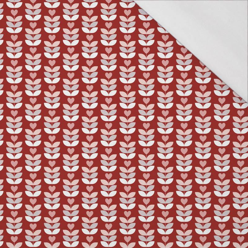 LOVE TULIPS / red (VALENTINE'S HEARTS) - single jersey with elastane 