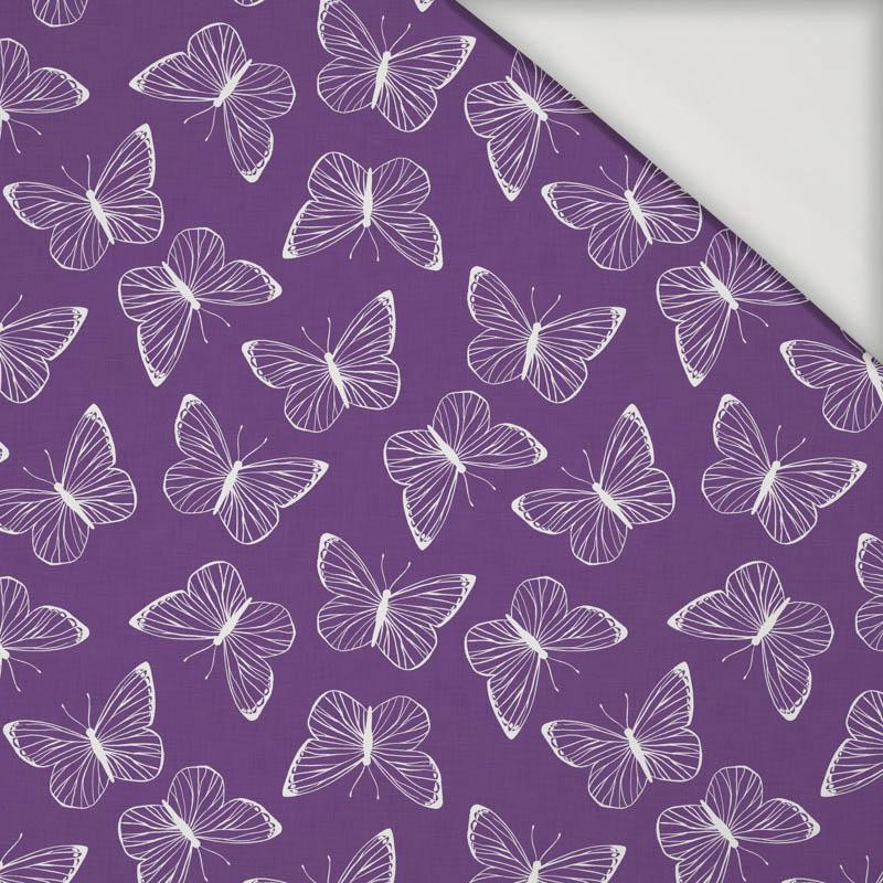 BUTTERFLIES / contour (PURPLE BUTTERFLIES) - single jersey with elastane 