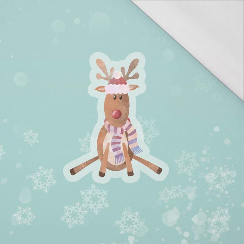 REINDEER / SNOWFLAKES (CHRISTMAS REINDEERS) - SINGLE JERSEY PANORAMIC PANEL 