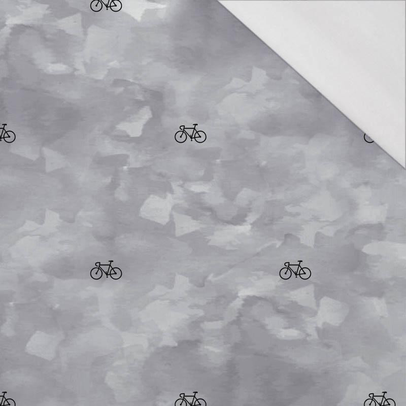 BICYCLES (minimal) / CAMOUFLAGE pat. 2 (grey) - single jersey with elastane 