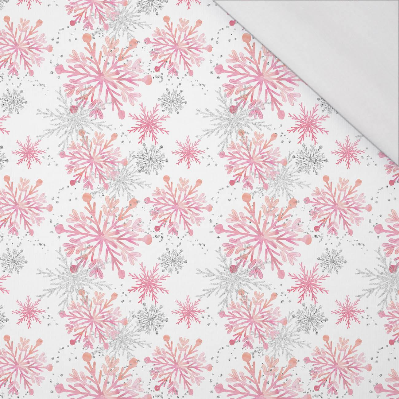 PINK SNOWFLAKES pat. 2 - single jersey with elastane 