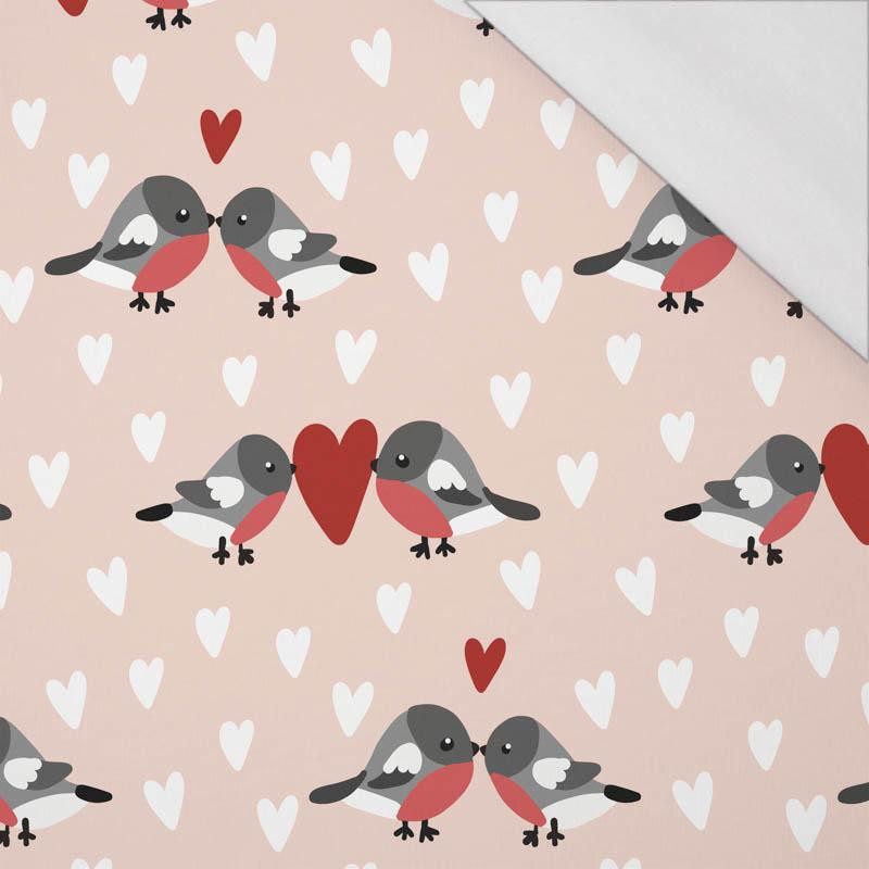 BIRDS IN LOVE PAT. 2 / light pink (BIRDS IN LOVE) - single jersey with elastane 